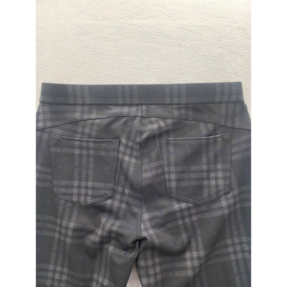 Simply Vera Vera Wang Skinny Plaid Pants Womens L Grey Black Checkered Trousers - Picture 6 of 11